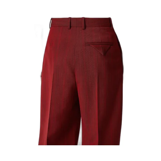 Wool Subtle Stripe Wide Trousers