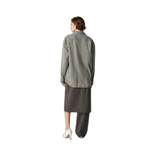 Wool Subtle Stripe Shirt