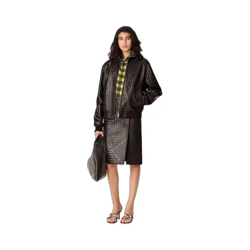 Intrecciato Leather Blouson