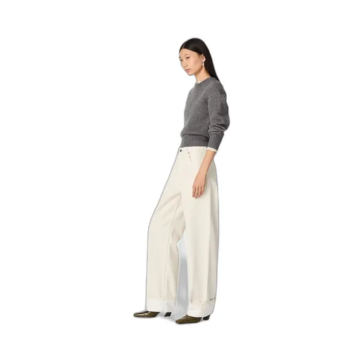 Colored Turned Up Jeans