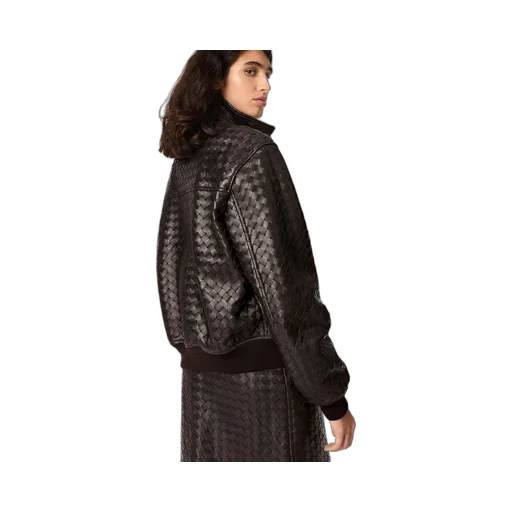 Intrecciato Leather Blouson