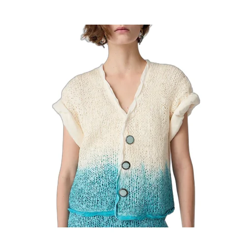 Wool And Silk Overdyed Cardigan
