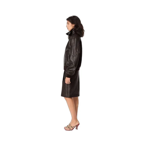 Intrecciato Leather Blouson