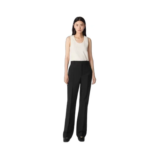 Light Wool Flared Trousers
