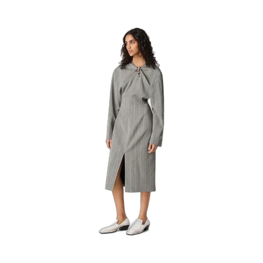 Wool Subtle Stripe Dress