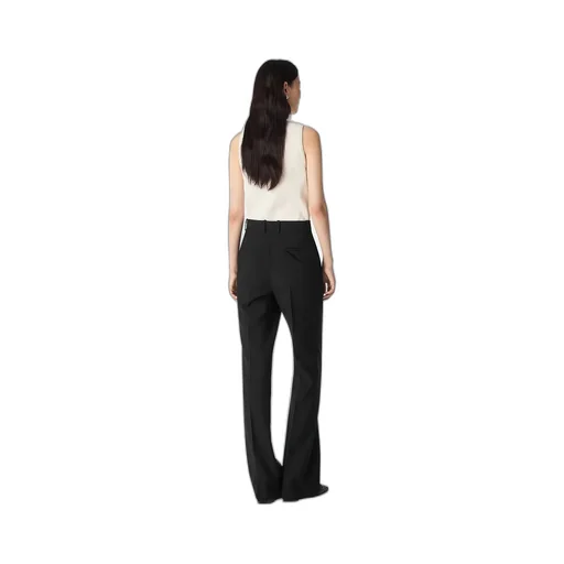 Light Wool Flared Trousers