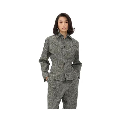 Melange Viscose And Silk Shirt