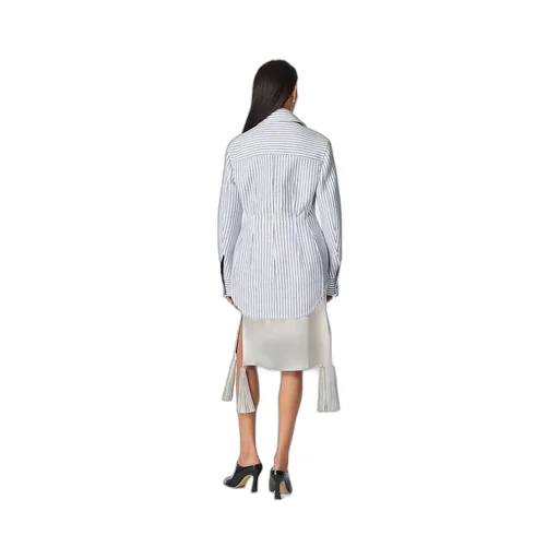 Structured Cotton Stripe Jacket