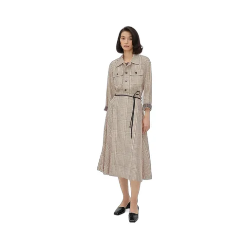 Check Viscose Skirt