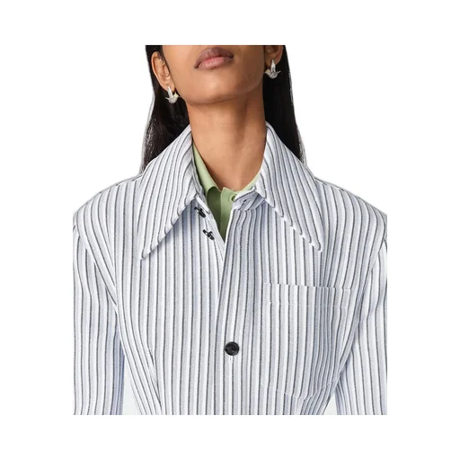Structured Cotton Stripe Jacket