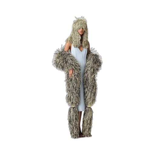 Patent Leather Fringed Dress