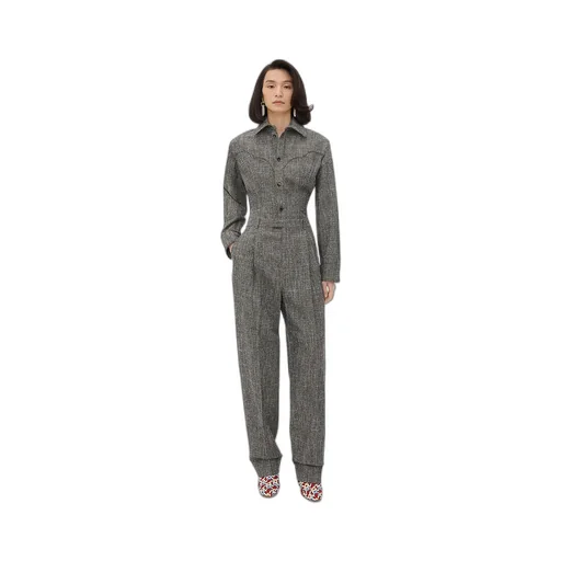 Melange Viscose And Silk Trousers