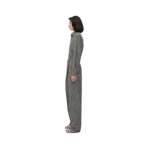 Melange Viscose And Silk Trousers