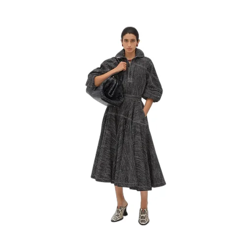 Viscose And Silk A-Line Skirt