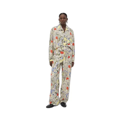 Flower Viscose And Silk Pyjama Set