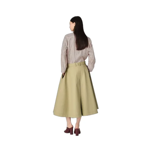 Cotton Twill A-Line Skirt