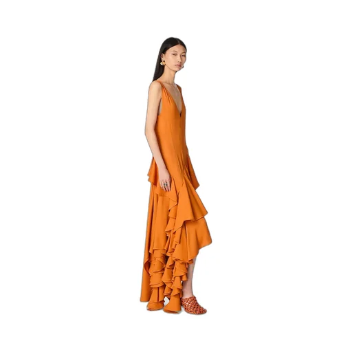 Light Viscose Ruffle Dress