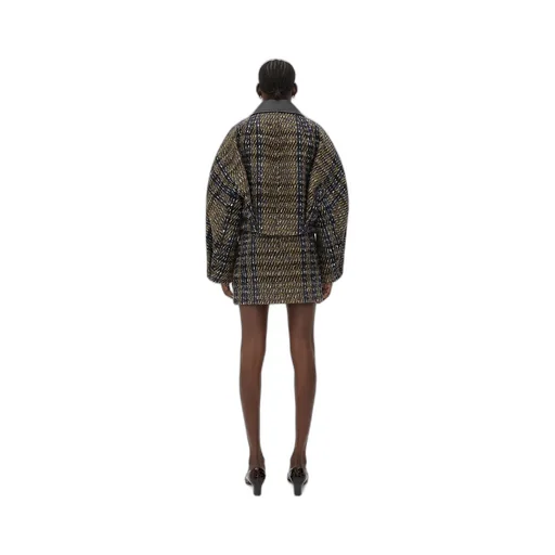 Check Pressed Wool Jacket