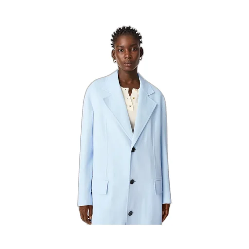 Viscose And Silk Twill Coat