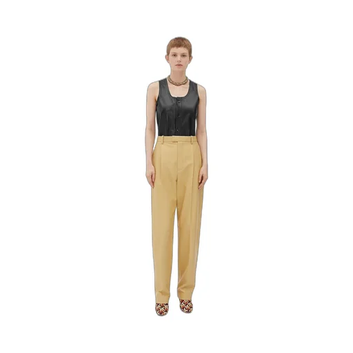 Leather Wide Leg Trousers