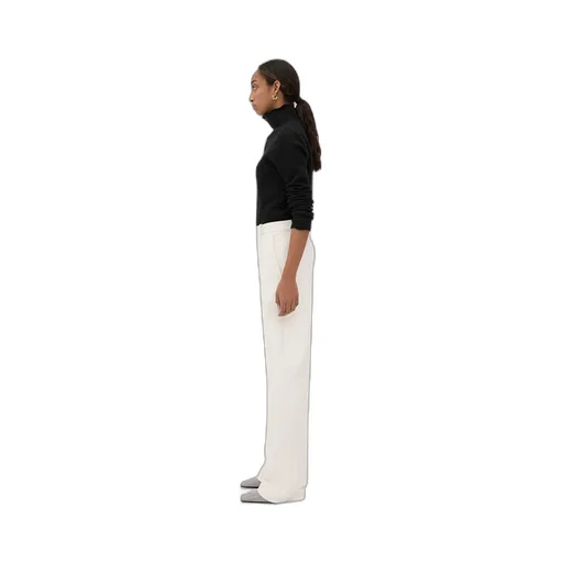 Leather Rounded Leg Trousers
