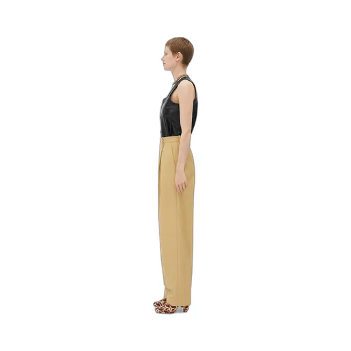 Leather Wide Leg Trousers