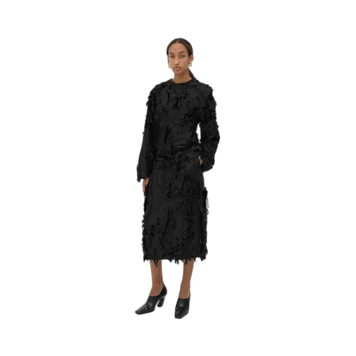 Viscose Fil Coupe Skirt