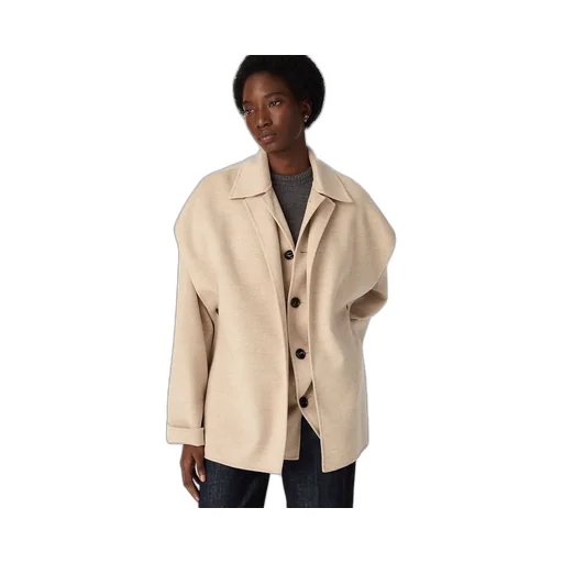 Double Wool And Cashmere Short Coat