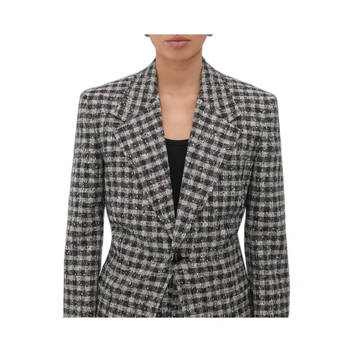 Boucle Gingham Wool Jacket