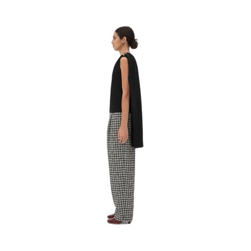 Wool Viscose Crepe Top