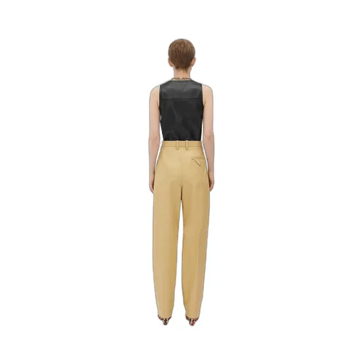 Leather Wide Leg Trousers