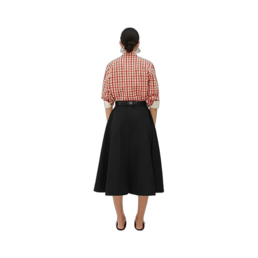 Wool Grain De Poudre Skirt