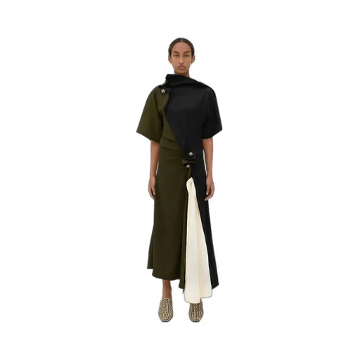 Fluid Viscose Piercing Dress
