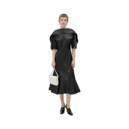 Leather A-Line Dress