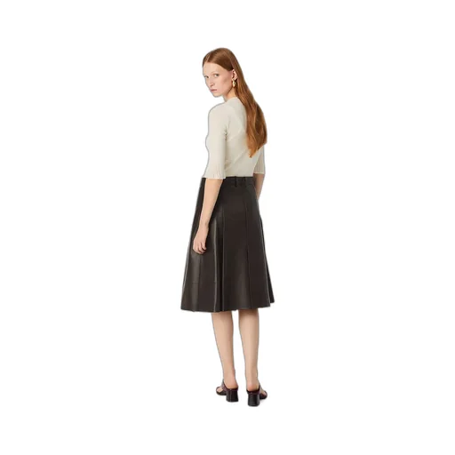 Leather Pleated Skirt