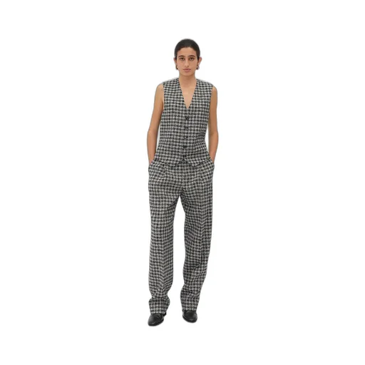 Boucle Gingham Wool Gilet