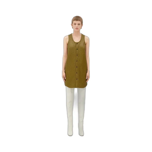 Intrecciato Leather Dress