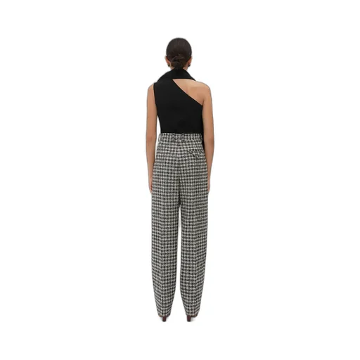 Boucle Gingham Wool Trousers