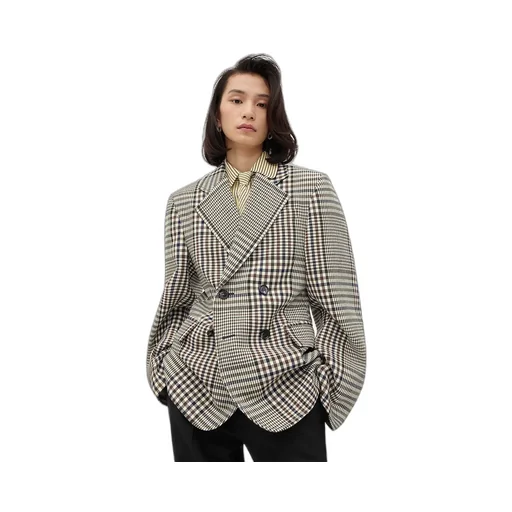 Structured Check Cotton Jacket