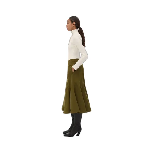 Wool Crepe Skirt