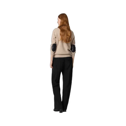 Wool Twill Wide Leg Trousers