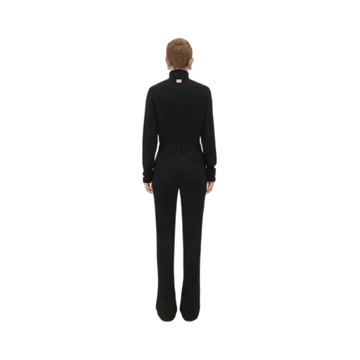 Matt Viscose Jersey Flared Trousers