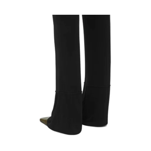 Matt Viscose Jersey Flared Trousers