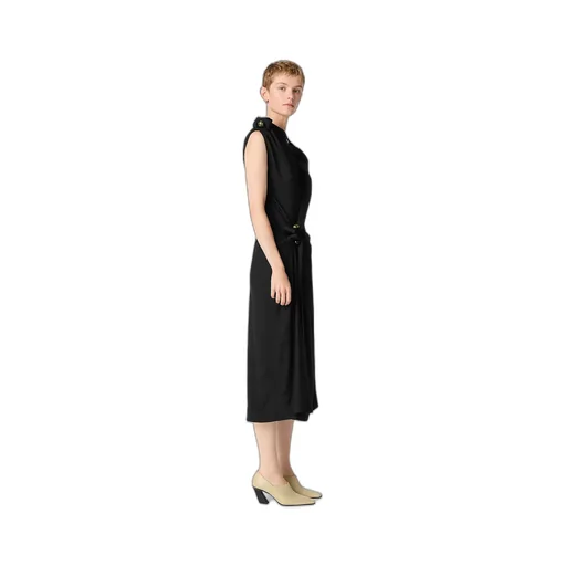 Fluid Viscose Piercing Dress