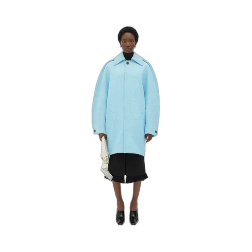 Light Cotton Tweed Cocoon Coat