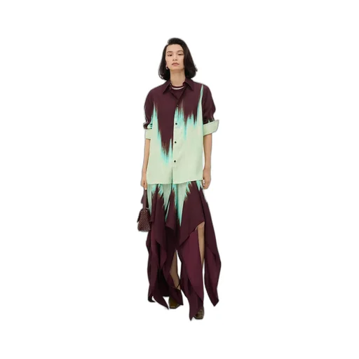 Viscose Degrade Petal Print Shirt
