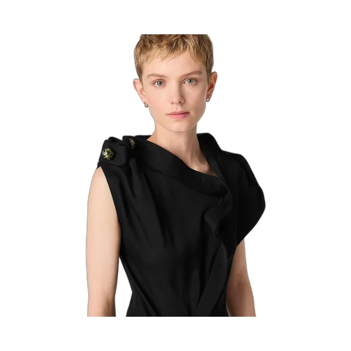 Fluid Viscose Piercing Dress