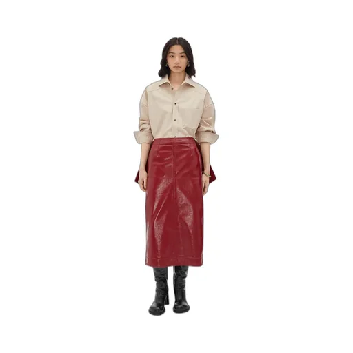 Shiny Leather Skirt