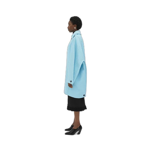 Light Cotton Tweed Cocoon Coat
