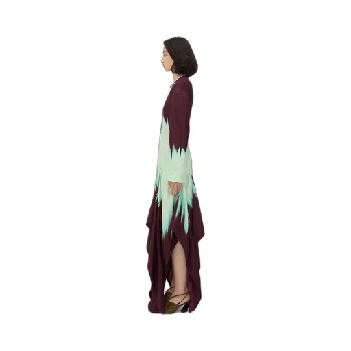 Viscose Degrade Petal Print Dress